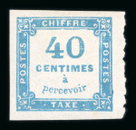 Stamp of France » Timbres-Taxe 1859-1890, lot de neuf timbres taxe neufs et oblitérés sont YT n° 1 o