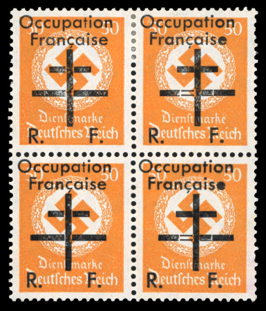 Stamp of France » Libération Occupation Française bloc de 4 n° 9+10, 12-16, 18 **(2)/*(2),