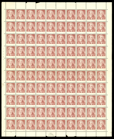 Stamp of Poland Poland 1953 Engels proof in complete mint n.h. sheet of 100