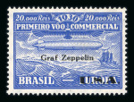 Stamp of Brazil » Airmails Collection: 1930 collection of 12 Zeppelin stamps incl. Zp 6 and 7
