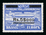 Stamp of Brazil » Airmails Collection: 1930 collection of 12 Zeppelin stamps incl. Zp 6 and 7