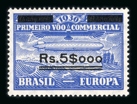 Stamp of Brazil » Airmails Collection: 1930 collection of 12 Zeppelin stamps incl. Zp 6 and 7