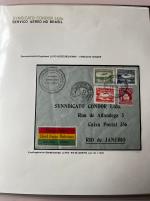 Stamp of Aerophilately » Airmails 1930s-1950s collection of 95 airmail covers on pages in 2 albums