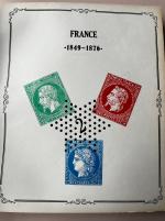 Stamp of France » Collections 1849-1876, dans un superbe album avec reliure personnelle,