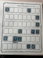 Stamp of France » Collections 1863-1876, dans deux beaux albums avec reliure personnelle,