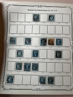 Stamp of France » Collections 1863-1876, dans deux beaux albums avec reliure personnelle,