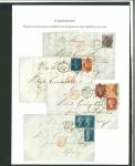 Stamp of Ireland » GB Used In Ireland 1863-70 Four attractive folded covers all addressed to Spain, paying the six penny European rate, each cover with a different franking to make up the 6d rate, all superbly tied by various Dublin duplex pmks, a very fine
