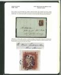 Stamp of Ireland » Pre-Stamp Postal History » Adhesive Period Irish River Letter    1842 (1.11) River letter written "On board Lansdown Steamer, River Shannon" to Rotherham, franked 1d red, IL plate 24, clear to very large margins tied by crisp distinctive Limerick Maltese Cross, a