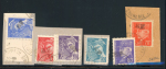 Stamp of France » Libération ANGOULEME : 1944, Mayer n° 1-6 oblitérés sur fragments,