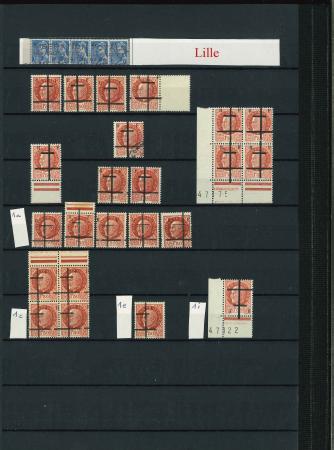 Stamp of France » Libération LILLE: 1944, type Pétain 1f50 brun-rouge accumulation