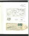 Stamp of Ireland » Postal History (Arranged alphabetically by County) Cavan - Ardlogher: 1857 (8.8) Small envelope from Ardlogher, via Belturbet to Bombay, India, redirected with QV 1/2a blue pair, on to Delhi, with BOMBAY/SE.3.1857/SEA POSTAGE/4as alongside, backstamped undated circular A