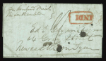Stamp of India » Postal History Pre-stamp Mail 1850s correspondence Calcutta to Newcastle