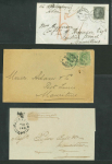 Stamp of India » Postal History 1849-1910 group of entires and covers to Mauritius