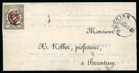 Stamp of Switzerland / Schweiz » Orts-Post und Poste Locale 1851, Poste Locale mit Kreuzeinfassung, auf Drucksache