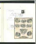 Stamp of Ireland » Postal History (Arranged alphabetically by County) Wicklow: 1871 Envelope from Dublin to Queenstown, Cork, franked 1d red tied Dublin duplex, showing "THE PATENT EUREKA PICTORIAL OPAQUE ENVELOPE No.524" pictorial inside with scenes of County Wicklow, few tone spots, attr