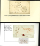 Stamp of India » Postal History Maritime Mail  1820-30s group India Letter handstamps applied in England