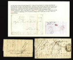 Stamp of India » Postal History Maritime Mail  1820-30s group India Letter handstamps applied in England
