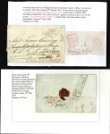 Stamp of India » Postal History Maritime Mail  1820-30s group India Letter handstamps applied in England