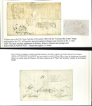 Stamp of India » Postal History Maritime Mail  1820-30s group India Letter handstamps applied in England