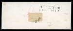Stamp of Switzerland / Schweiz » Sitzende Helvetia Ungezähnt » 1856-57 Berner Druck (II) 1856, 40 Rp. grün, 2. Berner Druckperiode, auf frischem Trauerbrief