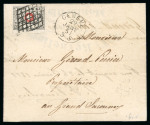 Stamp of Switzerland / Schweiz » "Waadt", "Neuenburg", "Winterthur" 1851, Waadt 5, in frischer Farbe, allseits breitrandig, auf Faltbrief