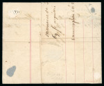 Stamp of Switzerland / Schweiz » "Waadt", "Neuenburg", "Winterthur" 1851, Waadt 5, in frischer Farbe, allseits breitrandig, auf Faltbrief