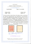 Stamp of Poland Poland 1919 6H orange, mint hinged, cert., 1919, 80H reddish brown POCZTA * POLSKA overprint inverted, used, cert.