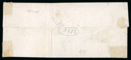1850, Waadt 5, auf Stadtbrief von Genf