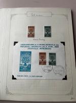 Stamp of Thematics Thematics: 1960 World Refugee Year collection written up in an album