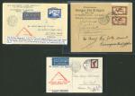 Stamp of Egypt » Airmails 1931 (Apr 9 and 10) Trio of Egypt Flight Zeppelin covers,