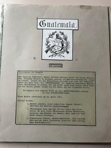 Stamp of Guatemala » Collections, Lots etc. Guatemala 1903 Quetzal surcharges specialised collection