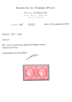 Stamp of France » Emission Cérès 1871-72 1872, Cérès dentelé Y&T n° 57 80c rose superbe paire
