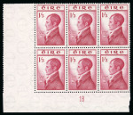 Stamp of Ireland » 1950-Date Commemoratives 1952–1970 – Comprehensive Commemorative Plate Blocks Collection. A remarkable and meticulously assembled collection of mint never-hinged commemorative plate blocks, in blocks of four, six, and eight. Highlights include t