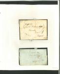 Stamp of Ireland » Postal History (Arranged alphabetically by County) Wicklow - Newtownmountkennedy: 1787-1856 Attractive group of nineteen covers or part covers mounted on 13 album pages, showing an array of postal markings including linear early 1787 and 1789 NEWTOWN in black, 2-line NEW
