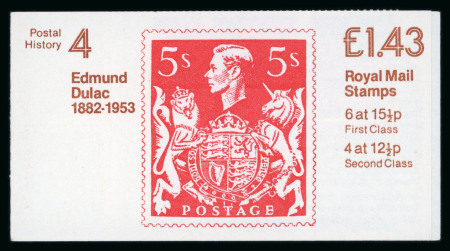 Stamp of Great Britain » Queen Elizabeth II 1982 £1.43 Dulac booklet, LM with reversed phosphor