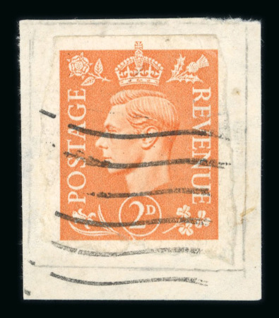 Stamp of Great Britain » King George VI 1937-47 2d. pale orange variety  imperf. single used