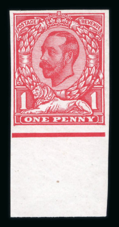 Stamp of Great Britain » King George V » 1911-12 Downey Head Issues 1911-12 ﻿1d. carmine from the foot of the sheet, die