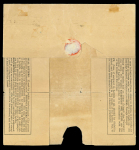Stamp of Great Britain » 1840 Mulreadys & Caricatures GB 1840 (May 6) 1d Mulready lettersheet to Bognor cancelled by red Maltese Crosson first day of issue