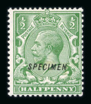 Stamp of Great Britain » King George V » 1924-36 Issues 1924-26 watermark block cypher ½d. green overprinted