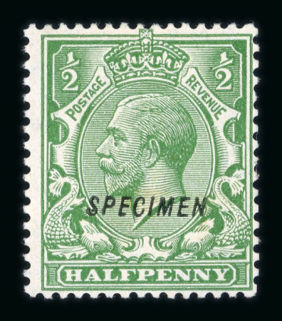 Stamp of Great Britain » King George V » 1924-36 Issues 1924-26 watermark block cypher ½d. green overprinted