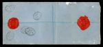 Stamp of Nigerias » Northern Nigeria 1900 (Jun 3) large OHMS envelope sent registered to England with 1900 1d in pair and two strips of three cancelled by manuscript "Post Office / Jebba / 3-6-1900" in red