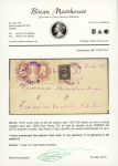 Stamp of Brazil » 1850-66 Upright Figures Brazil 1872 60r in mixed issue franking with Pedro 20r pair outer letter sheet