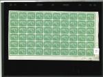 Stamp of Egypt » 1888-1906 New Currency 2m green, imperforated proof pane of sixty (60), from the bottom-right of the sheet, plate proof current number "1" also bottom right, alongside manuscript initials "JA" of John Ash and "HC" of H. Cackett, plus handstamp