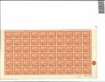 Stamp of Egypt » 1888-1906 New Currency 2pi orange-brown, imperforated proof pane of sixty (60), from the bottom-right of the sheet, plate proof number "2" also bottom right, alongside manuscript initials "JA" of John Ash and "HC" of H. Cackett, plus manuscrip