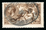 Stamp of Great Britain » King George V » 1913-19 Seahorse Issues 1915-18 De La Rue 2s.6d. very deep brown, used with