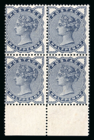 Stamp of Great Britain » 1855-1900 Surface Printed » 1883-84 Lilac & Green Issue 1883-84 ‘lilac and green’ ½d. deep slate blue, lower