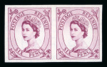 Stamp of Great Britain » Queen Elizabeth II 1952-54 Watermark Tudor Crown 6d. reddish purple, imperforate