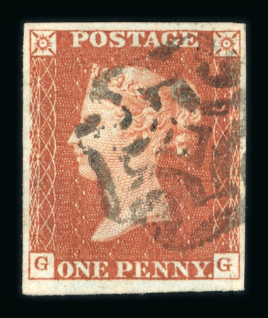 Stamp of Great Britain » 1841 1d Red 1841 1d. red-brown, pl. 34, GG, good to very large