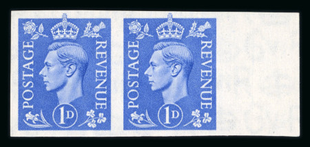Stamp of Great Britain » King George VI 1950-52 1d. light ultramarine, imperforate imprimatur