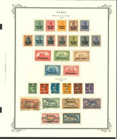 Stamp of Colonies françaises » Memel 1920-1923, belle collection de Memel Français neufs